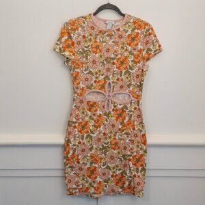 Rue21 Floral Cutout Summer Dress L – Stretchy, Flirty, Perfect for Warm Days